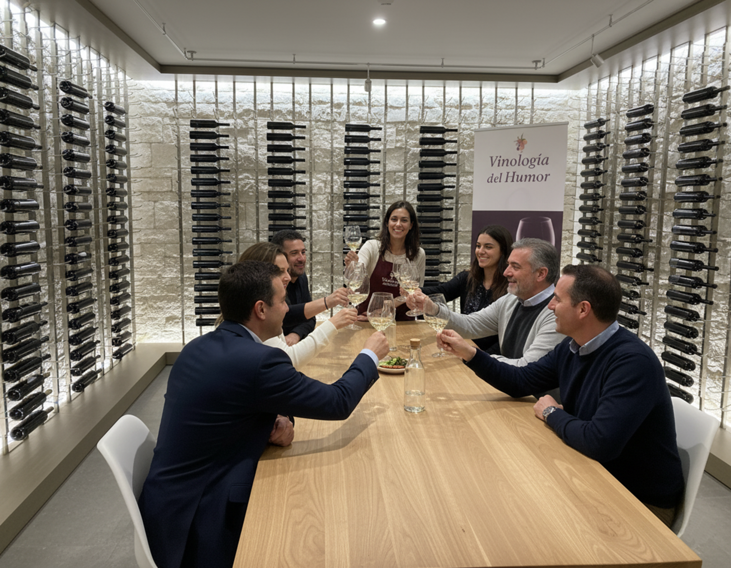 Cata guiada con humor en bodega