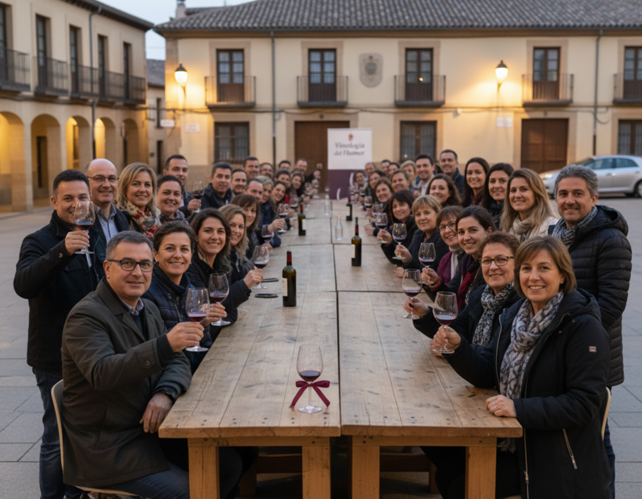 Brindis solidario con público