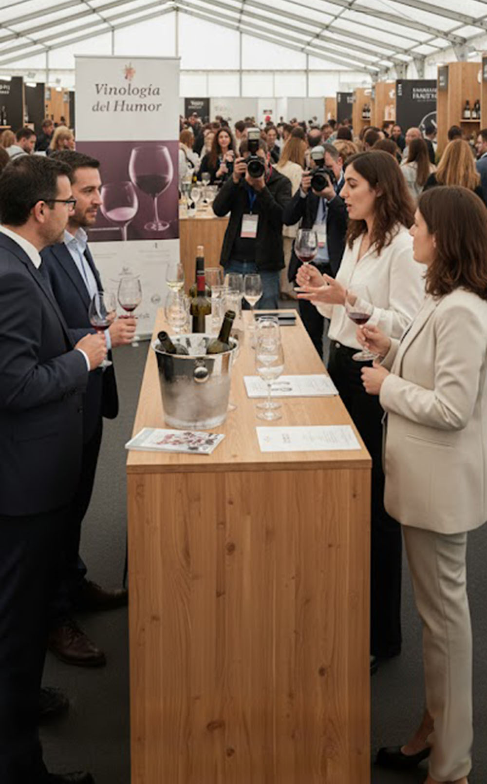 Evento público de cata de vino
